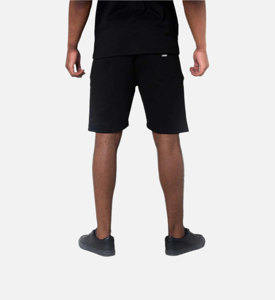 mens black and silver shorts