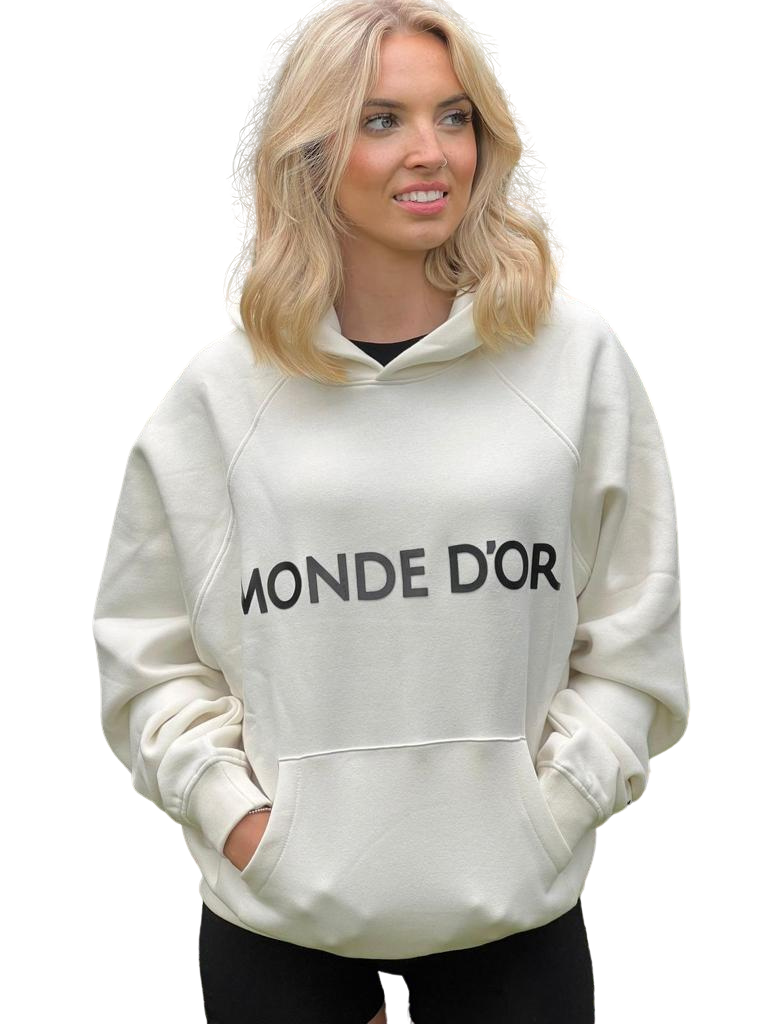 MONDE D’OR Women's White Loose Fit Tracksuit Set - Monde D'or