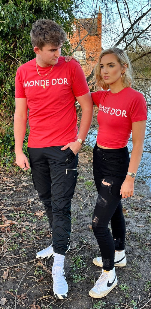 womens red monde dor t-shirt