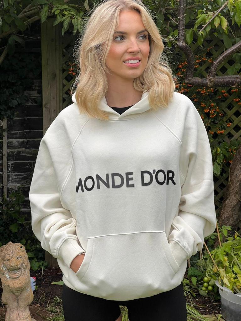 Monde D’or Women’s White Hoodie - Timeless Elegance in Crisp White - Monde D'or