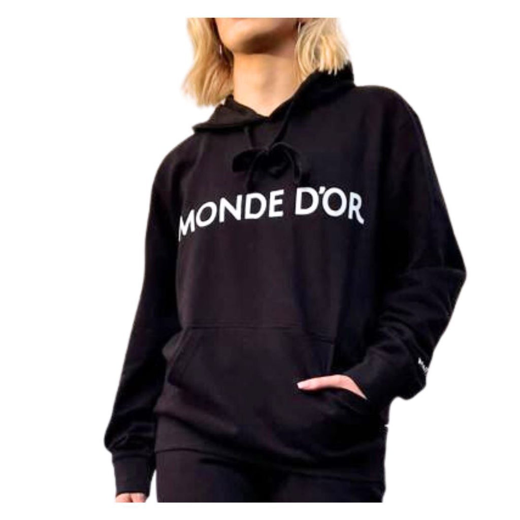 Monde D'or Women's Black Loose Fit Tracksuit Set - Monde D'or