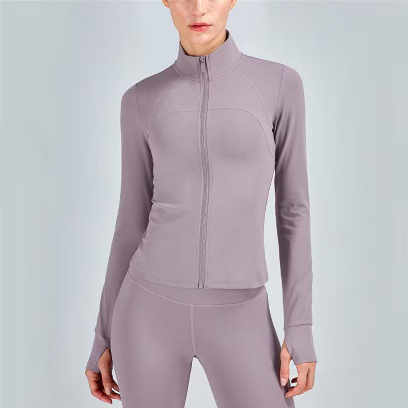Women's pink Zip Up Lightweight Slim Sports Jacket