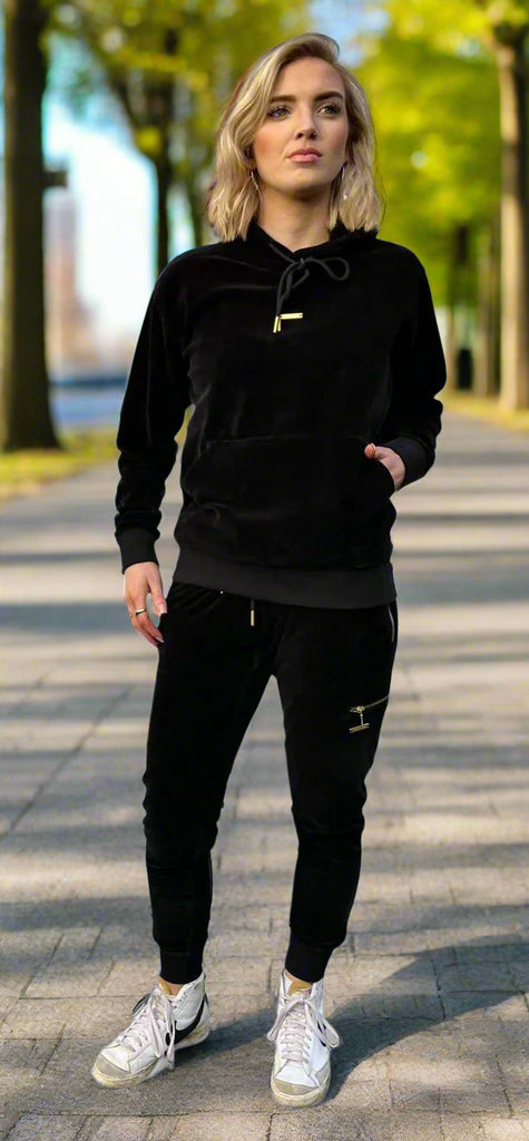 women's velour hoodie