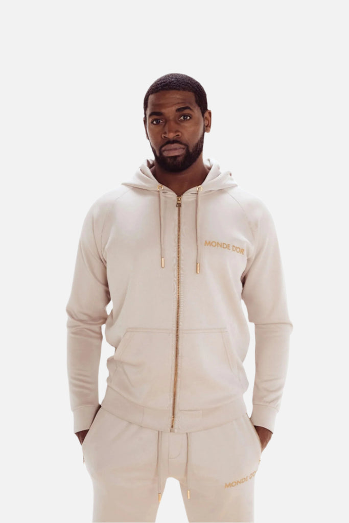 monde dor beige hoodie