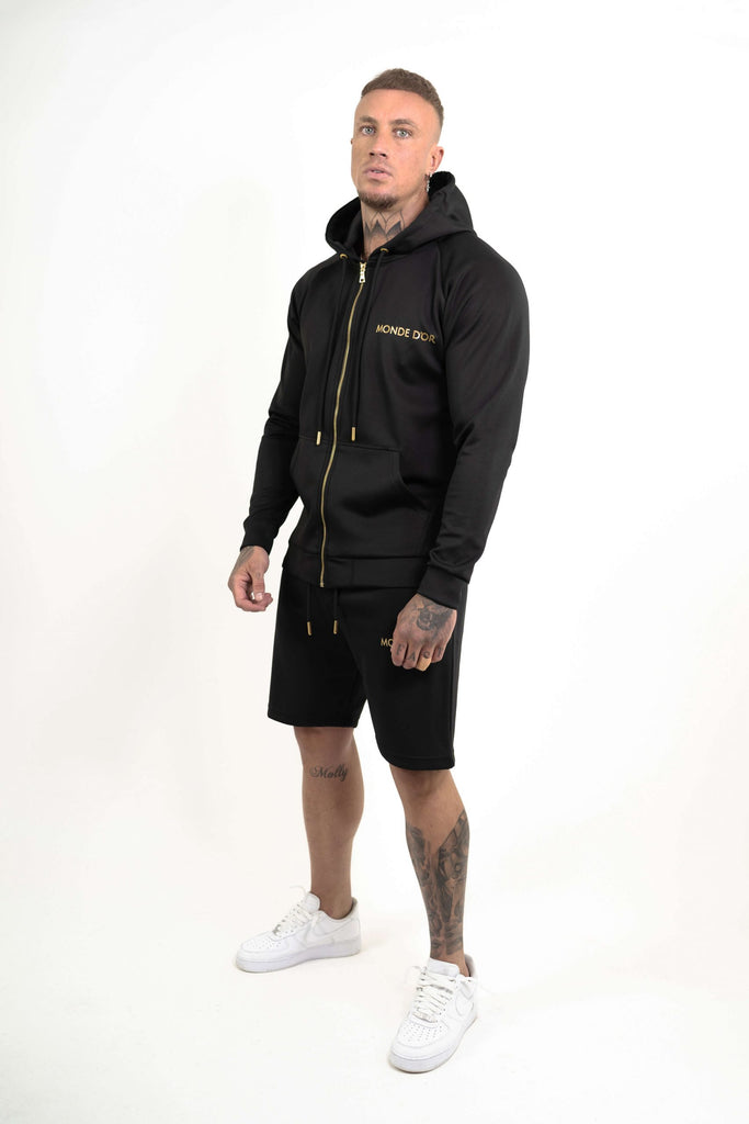Men's Black and Gold urban shorts