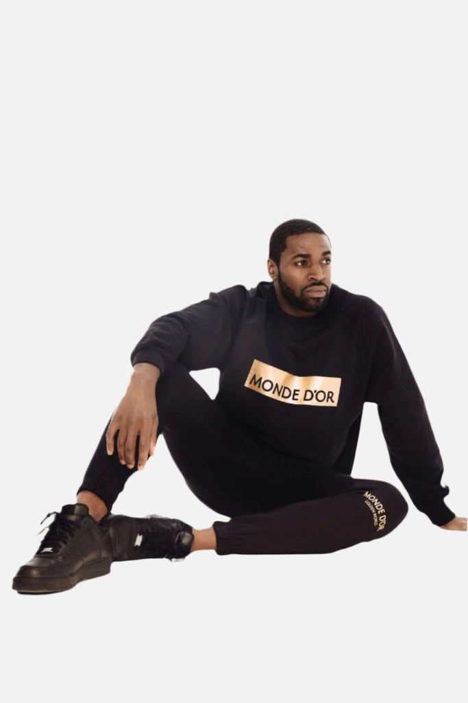 black and gold tracksuit