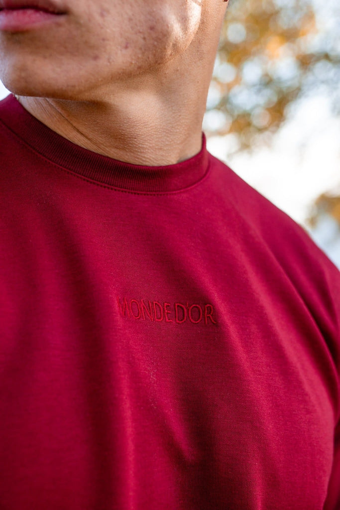mens burgundy t-shirt