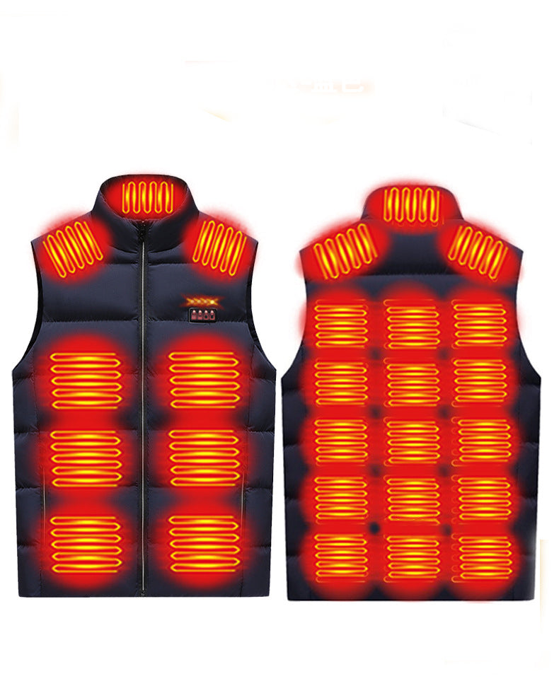 26 area heated vest in navy