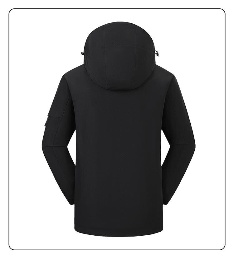 Men and Womens 5 area Winter Hooded Outdoor Heated Coat - Monde D'or
