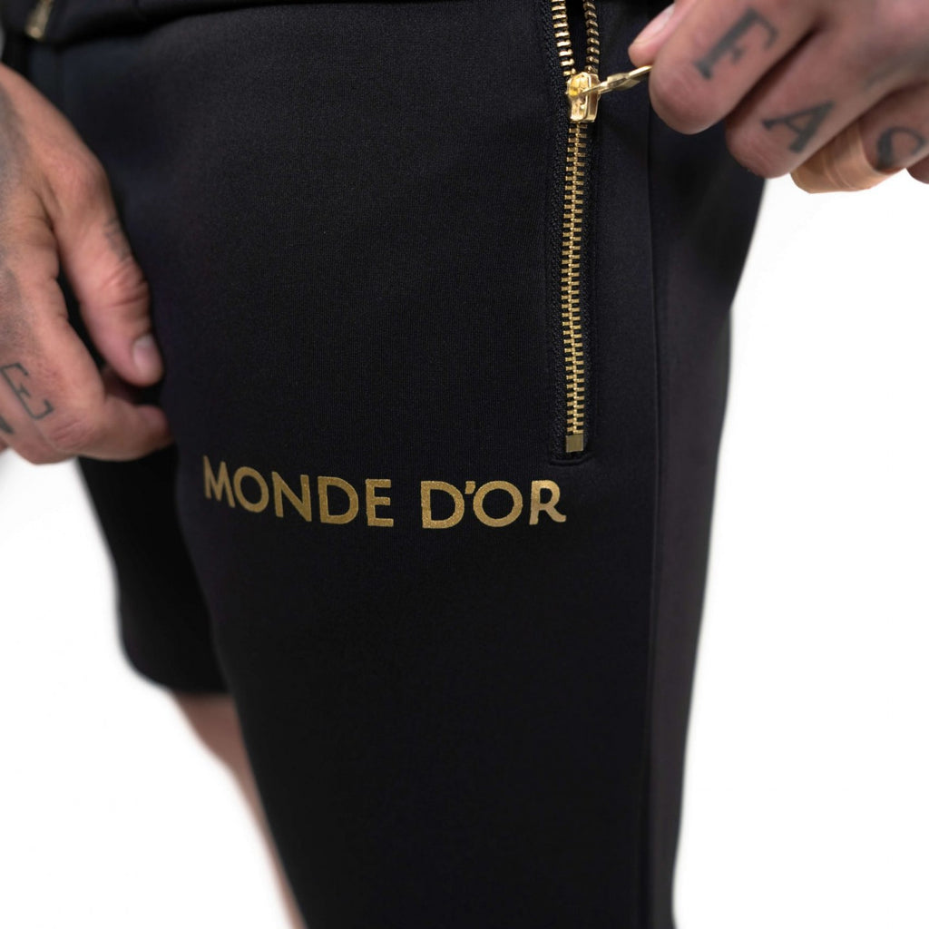Monde D’or Black  and gold Shorts 
