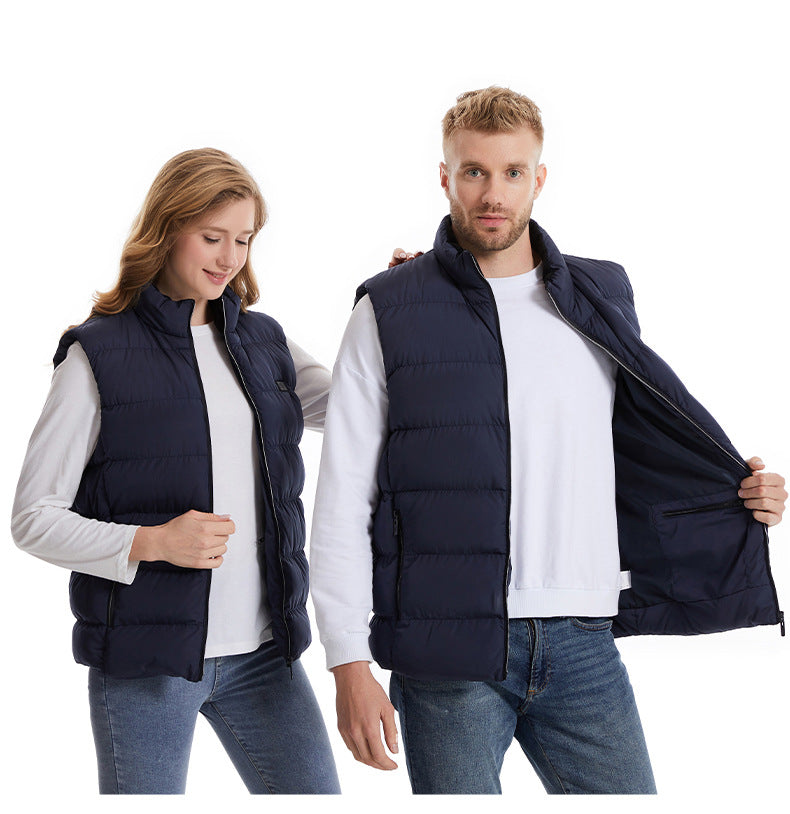 navy heated vest