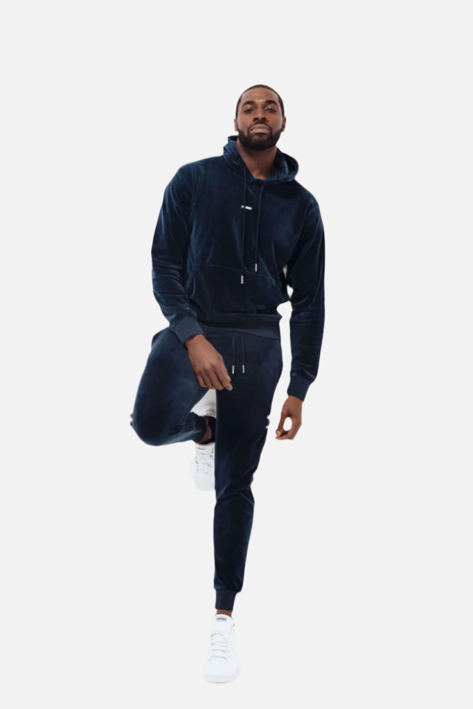 mens velour tracksuit set